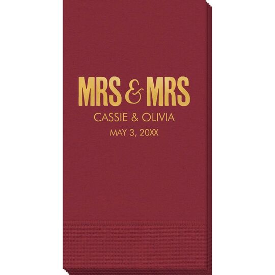 Bold Mrs & Mrs Guest Towels